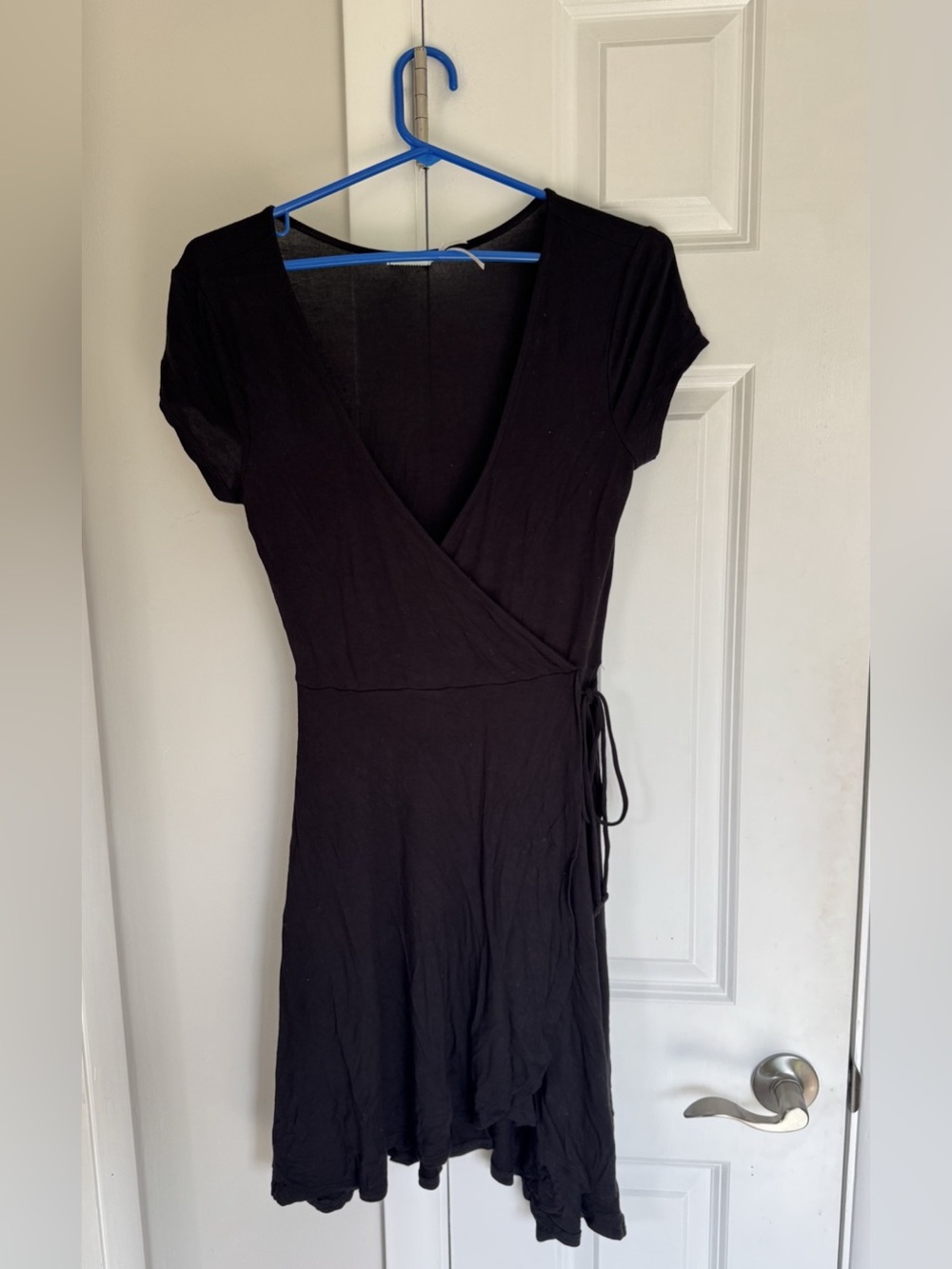 Black Wrap Midi Dress Like New